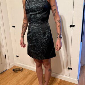 ALLSAINTS Black Printed Bodycon Mini Dress (UK 6 / US 2)